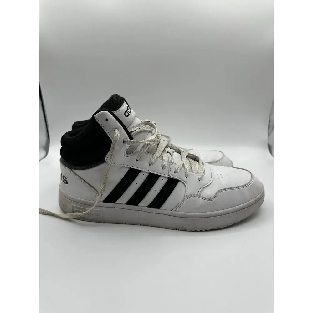 adidas Hoops 3.0 Mid Classic Vintage GW3019 White Black Men’s Size 13